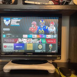 28” Hanspree Television/monitor  (not A Smart Tv) Pictured with Fire Stick Operating  