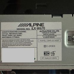 Alpine Car Touchscreen Multimedia Receiver