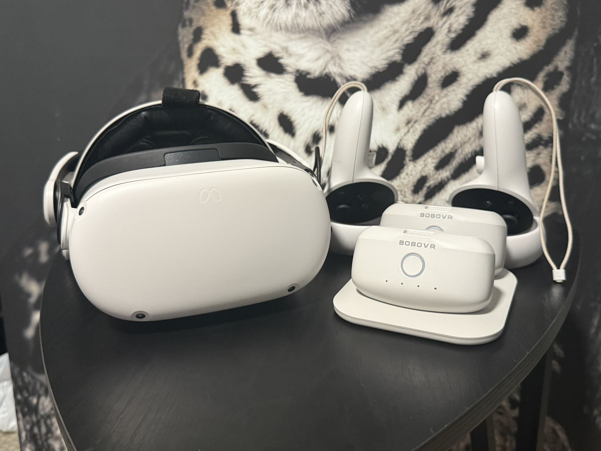 Meta Quest 2 VR Headset Bundle w/ Controllers + BOBOVR M2 Pro Strap & Dock