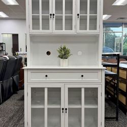 💥Brand New   31 in. W x 12 in. D x 67 in. H Freestanding Black Linen Cabinet with 4-Doors and Adjustable Shelves 