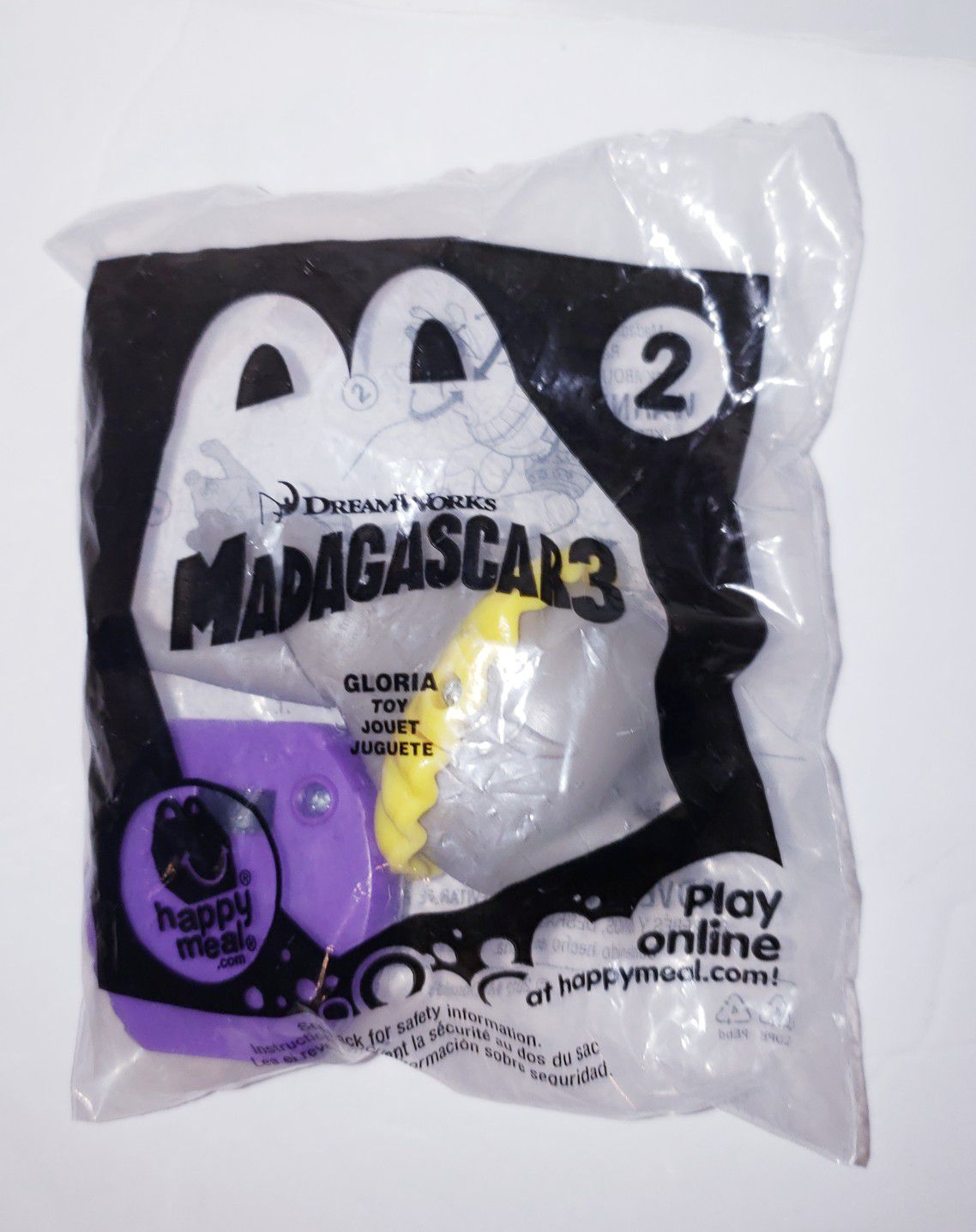 Madagascar 2 Gloria Hippo Figure 2012 Collectible McDonald’s Happy Meal Toy