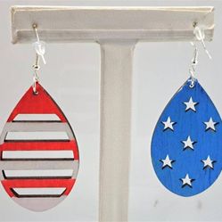 Laser Cut Wooden Earrings 