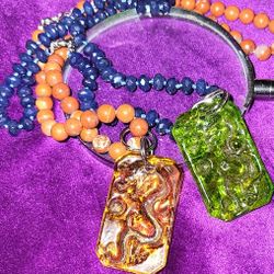 Funky Glass Charm Necklaces