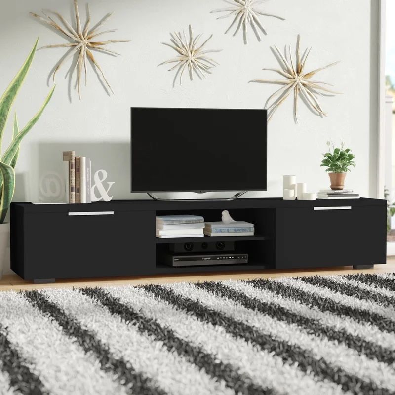 Rafael TV Stand for TVs up to 78" Matte Black