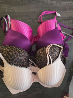 All 4 Victoria Secret New and Like New push up bras 34C