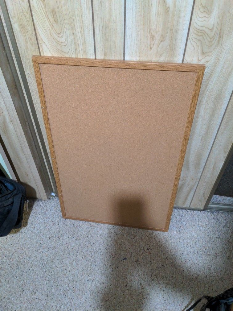 Cork Board 36x 24 Framed