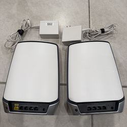 NETGEAR Orbi Tri-band Mesh WiFi 6 System 2 Pack RBS850