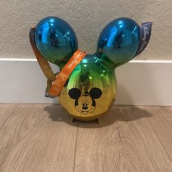 Mickey Balloon Blue Gold sunrise Ombré Metallic Popcorn Bucket