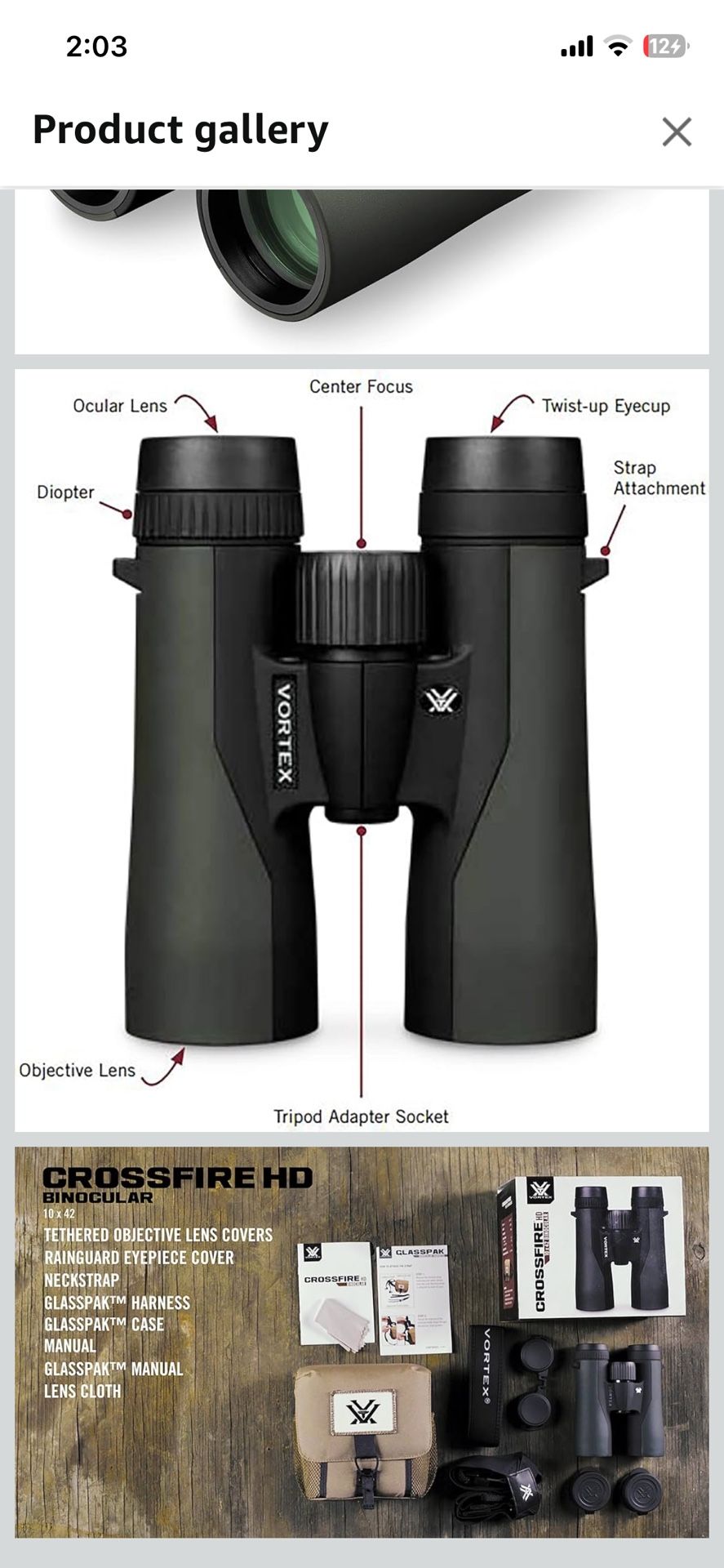 Vortex 10x42 Crossfire Binoculars