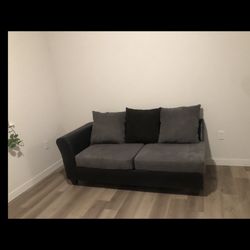 Leather Couch - Wool Brown Couch