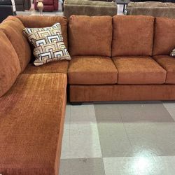OM• $38 Initial • Brand New Aviemore 2 Piece Sectional With Chaise 