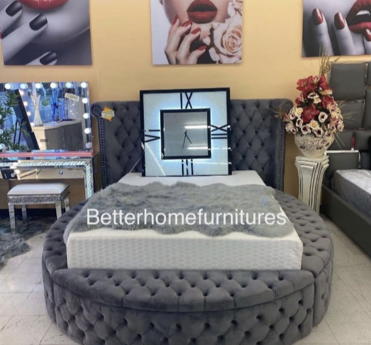 Modern Bed frame and bedroom sets at the Lowest Prices- zero interest financing- shop now pay later.