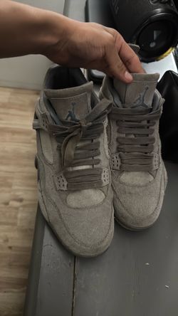 Air Jordan 4 Grey Suede Sneakers