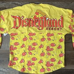 NWT Disney Eats Disneyland Mickey Yellow Pizza Spirit Jersey Sz Medium