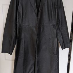 Max Studio Black Leather Women's Jacket