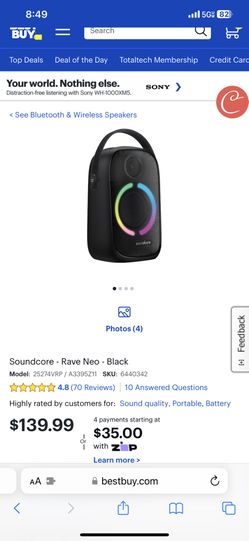Anker Soundcore Rave Neo Bluetooth Speaker