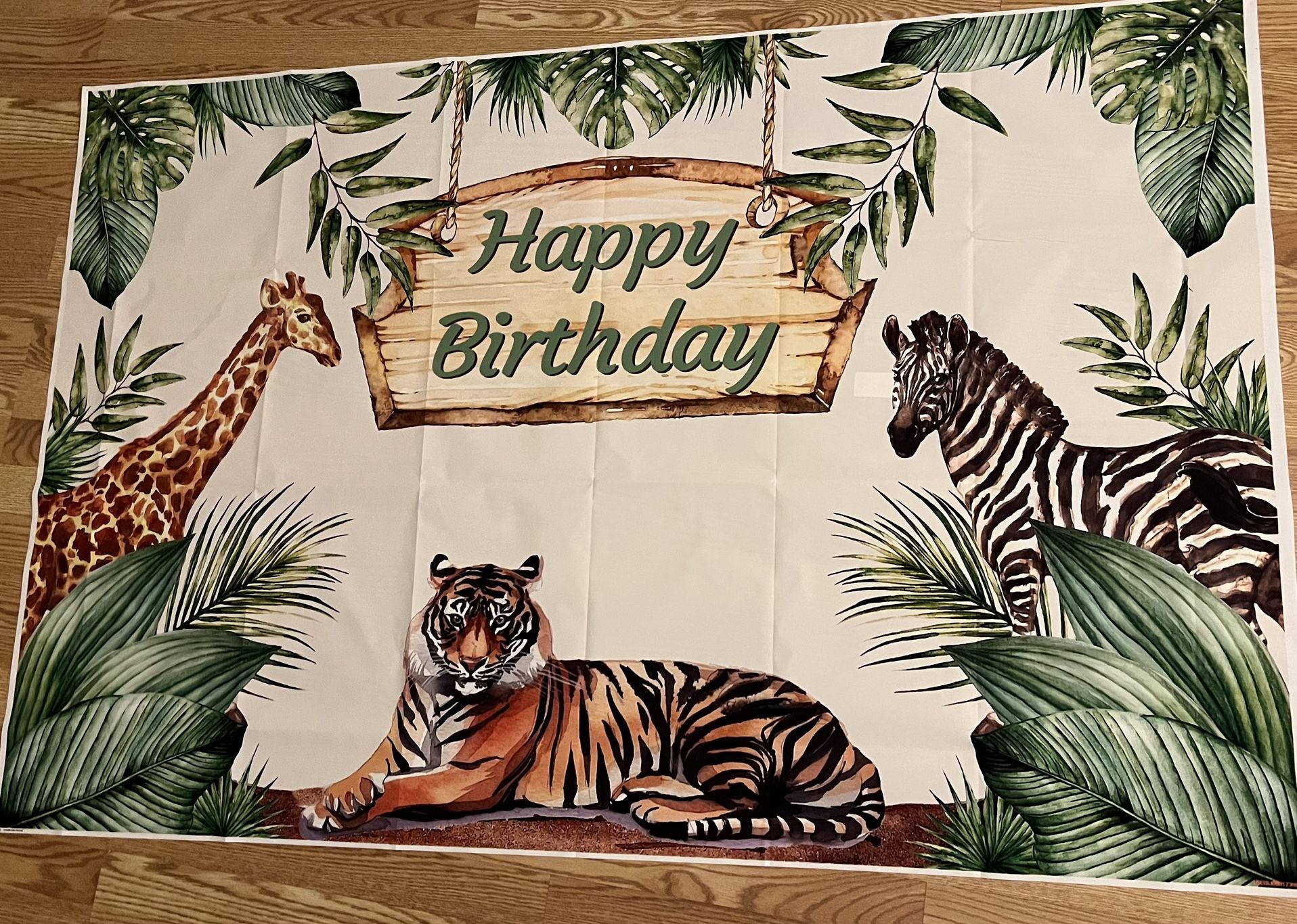 Happy Birthday Safari Sign 