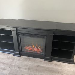 TV Stand With Electric Fireplace 