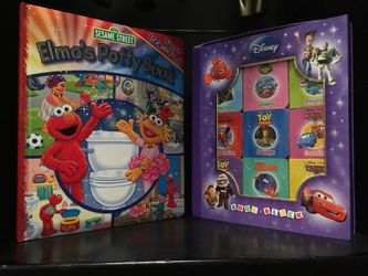 Disney books and Elmo’s potty book