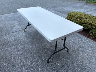 Lifetime 6' Folding Table, White, Like New