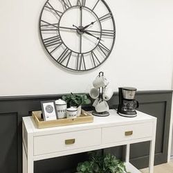 White Console Table with 2 Drawers