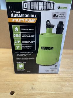 Drummond 1/3hp Submersible Pump