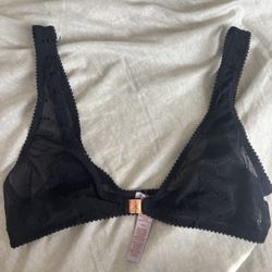 Flocked Logo Bralette Size S 