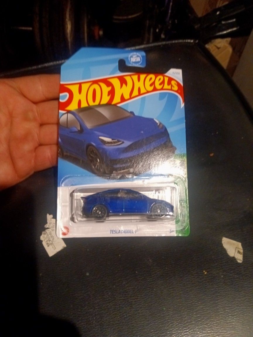Hot Wheels Error Tesla Model Y "Screaming Parrot"...Factory Glue Mistake