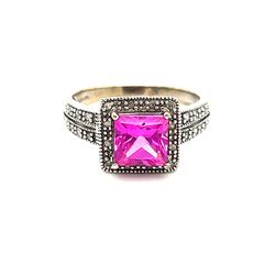 10K Pink Sapphire /Diamonds Ring