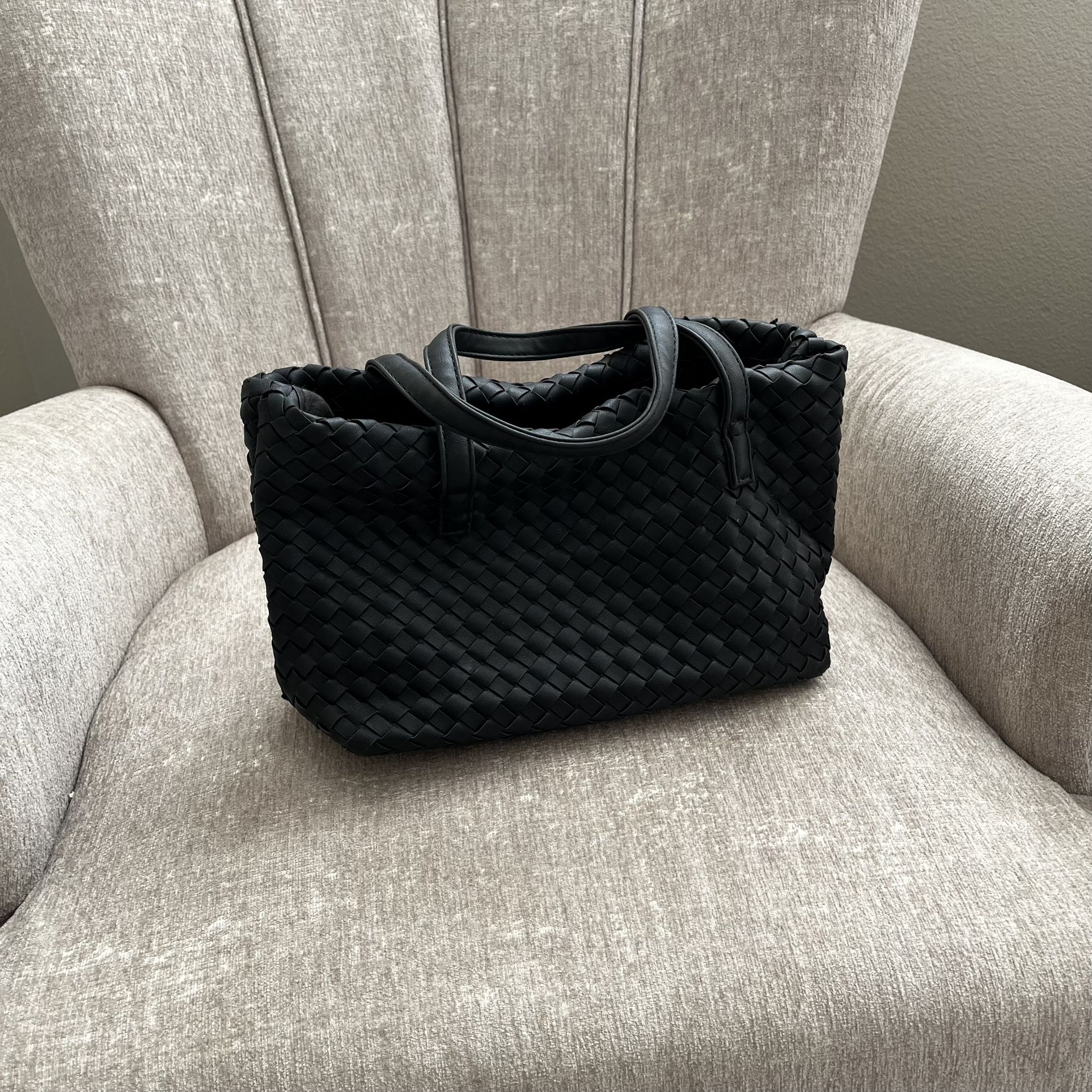 Small Woven Leather Handbag