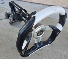 Polaris steering colum with pro armor steering wheel