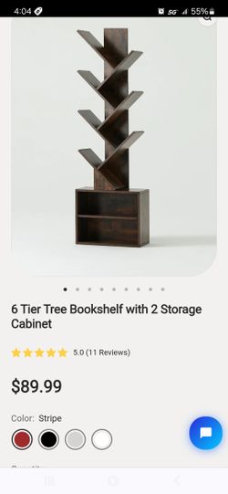 6 Tier Tree Bookshelf New