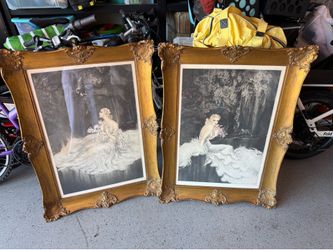 Pair of Louis Icart French artist original signed