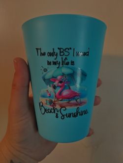 Funny Image Customized Cups 12 Oz Plastic.... All Sold Seperate 