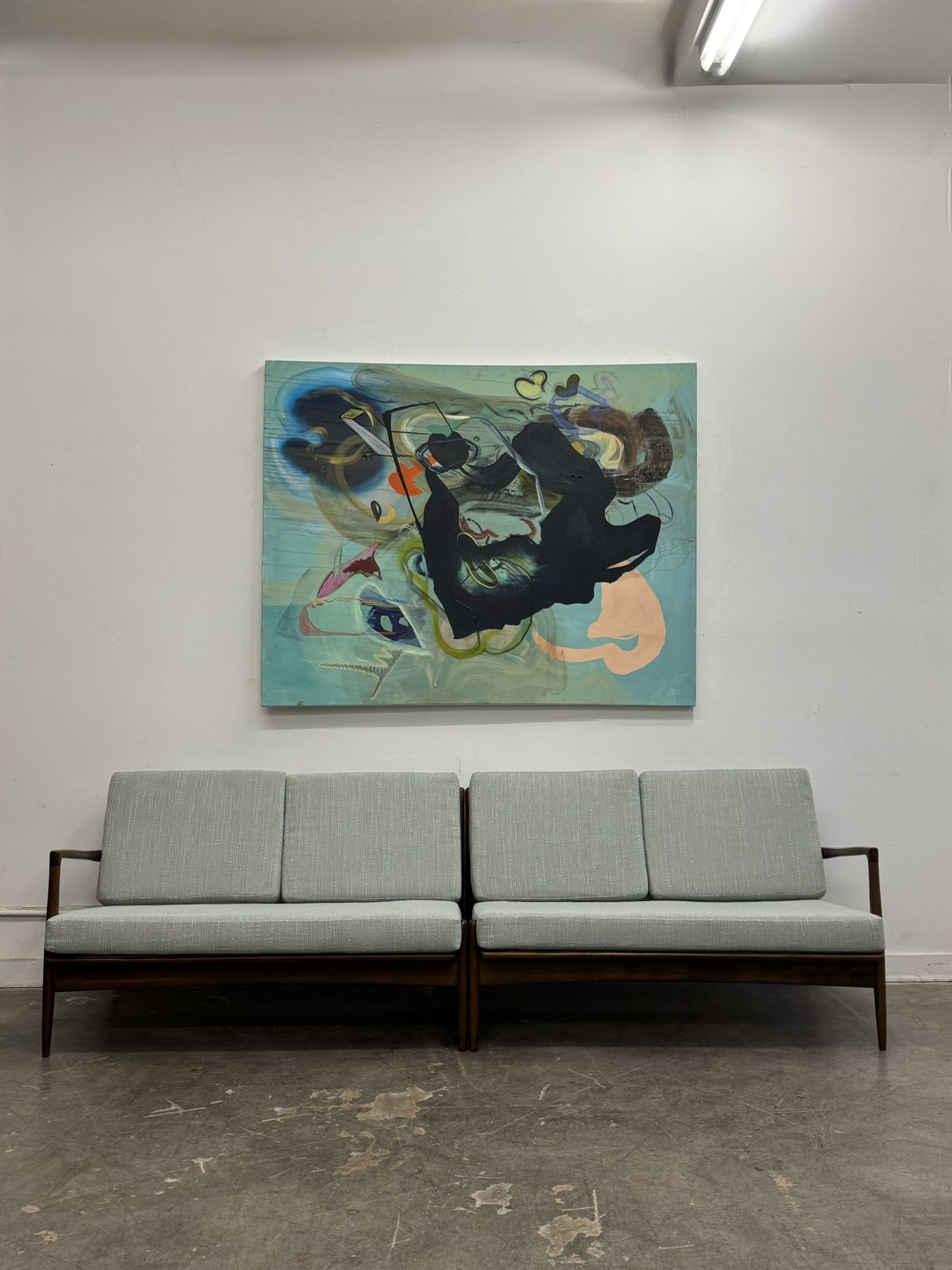 Pair Of Loveseat Sofas By Ib-Kofod Larsen For Selig