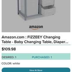 baby changing table with storage space 