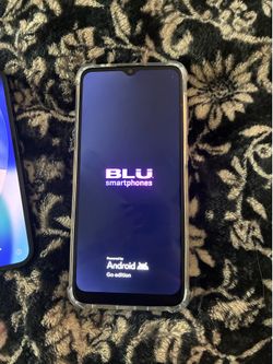 New Blue G35 with case phone unlocked