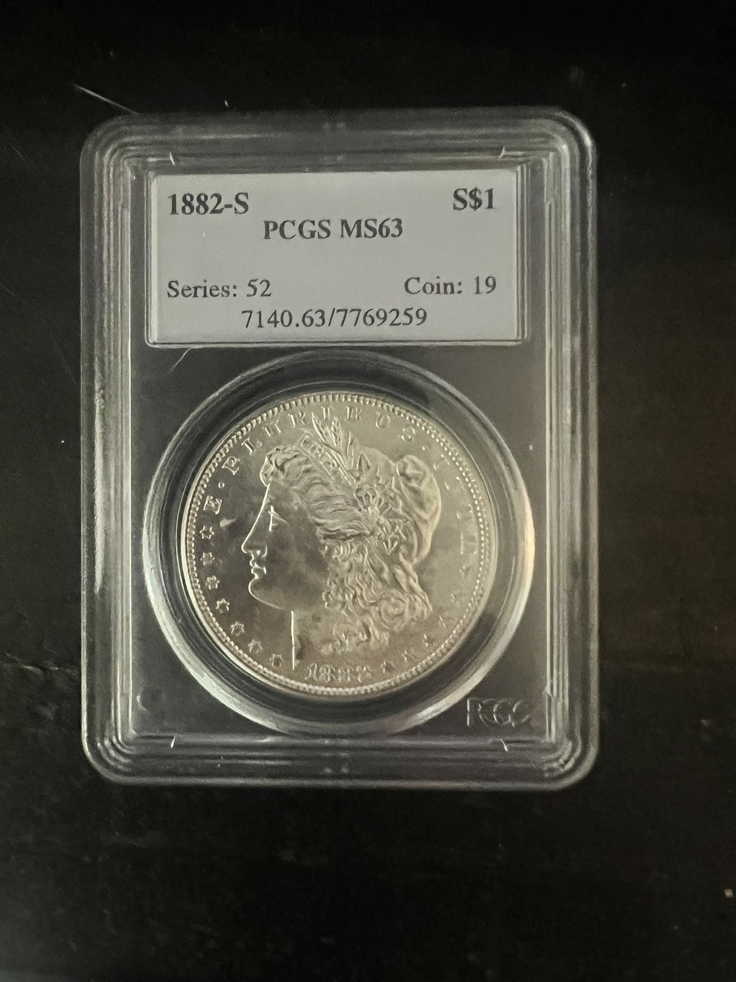 1882-s Morgan Silver Dollar mS63