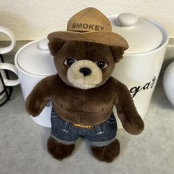 Vintage SMOKEY The Bear 2005 Stuffed Teddy Plush Animal 9” 