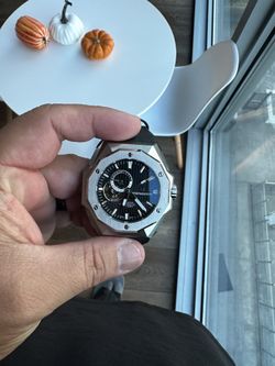 Beautiful Royal Oak PD - Stainless Steel - Automatic - Leather Strap - Open Caseback