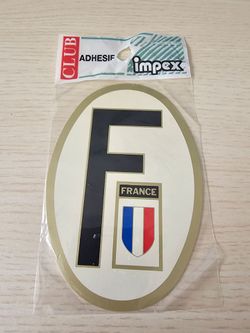 Vintage France Oval Car Sticker