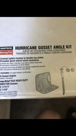 Simpson hurricane gusset angle kit