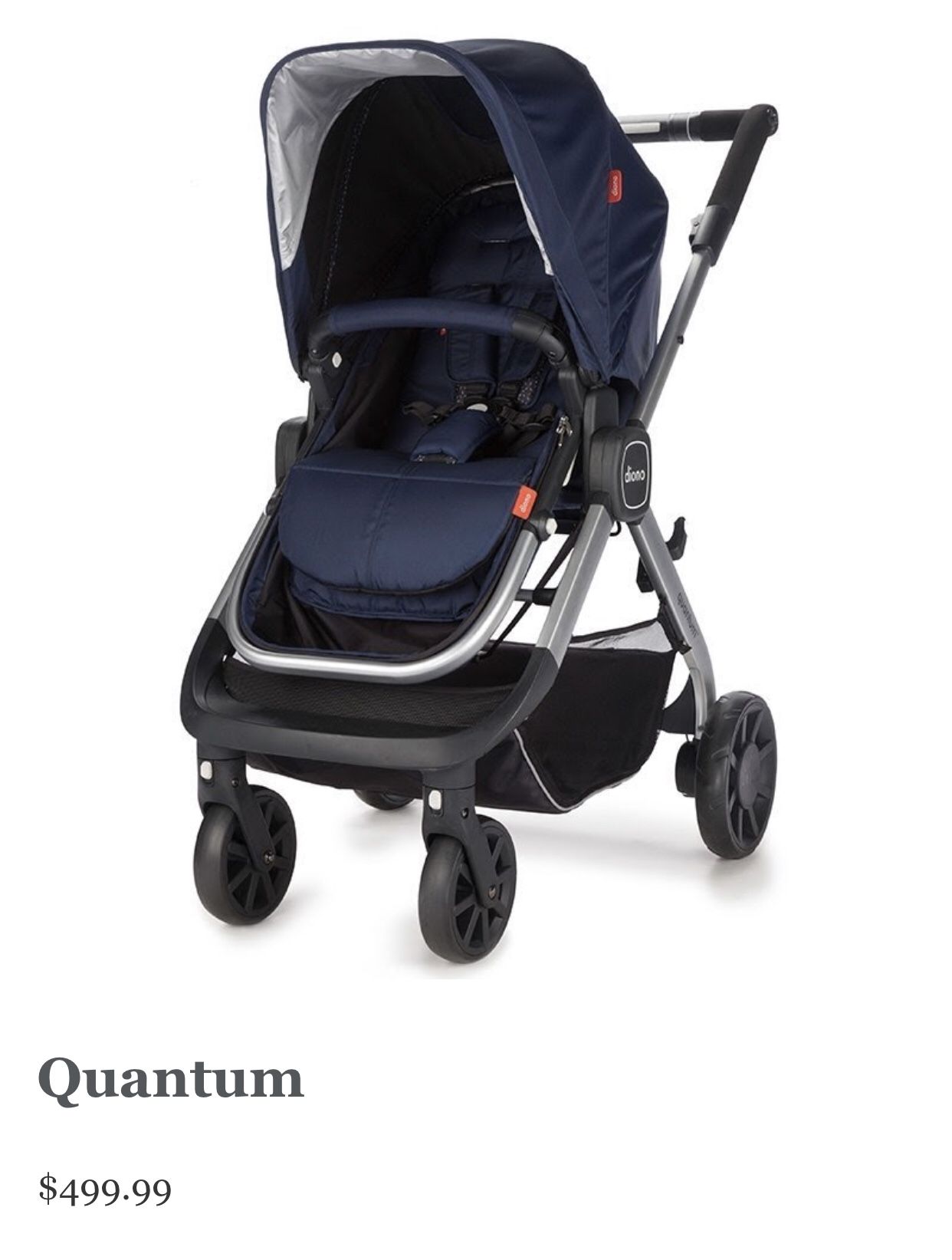 Diono Quantum Stroller Navy Blue convertible delivery available