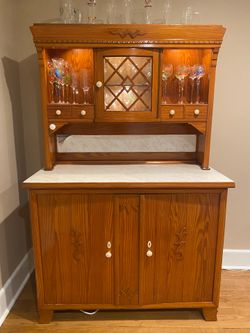 German Imported Hutch – Solid Wood – Two-Piece