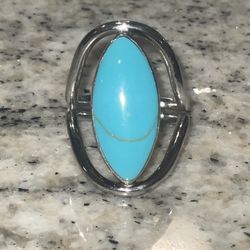 New ATI Sterling Silver Turquoise Ring 