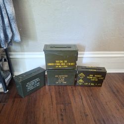 Empty Metal Military Boxes