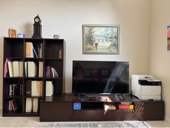 Modern designer Tv stand and a bookcase
