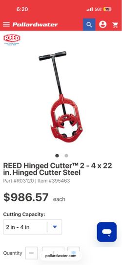 Reed 2-4inch pipe cutter
