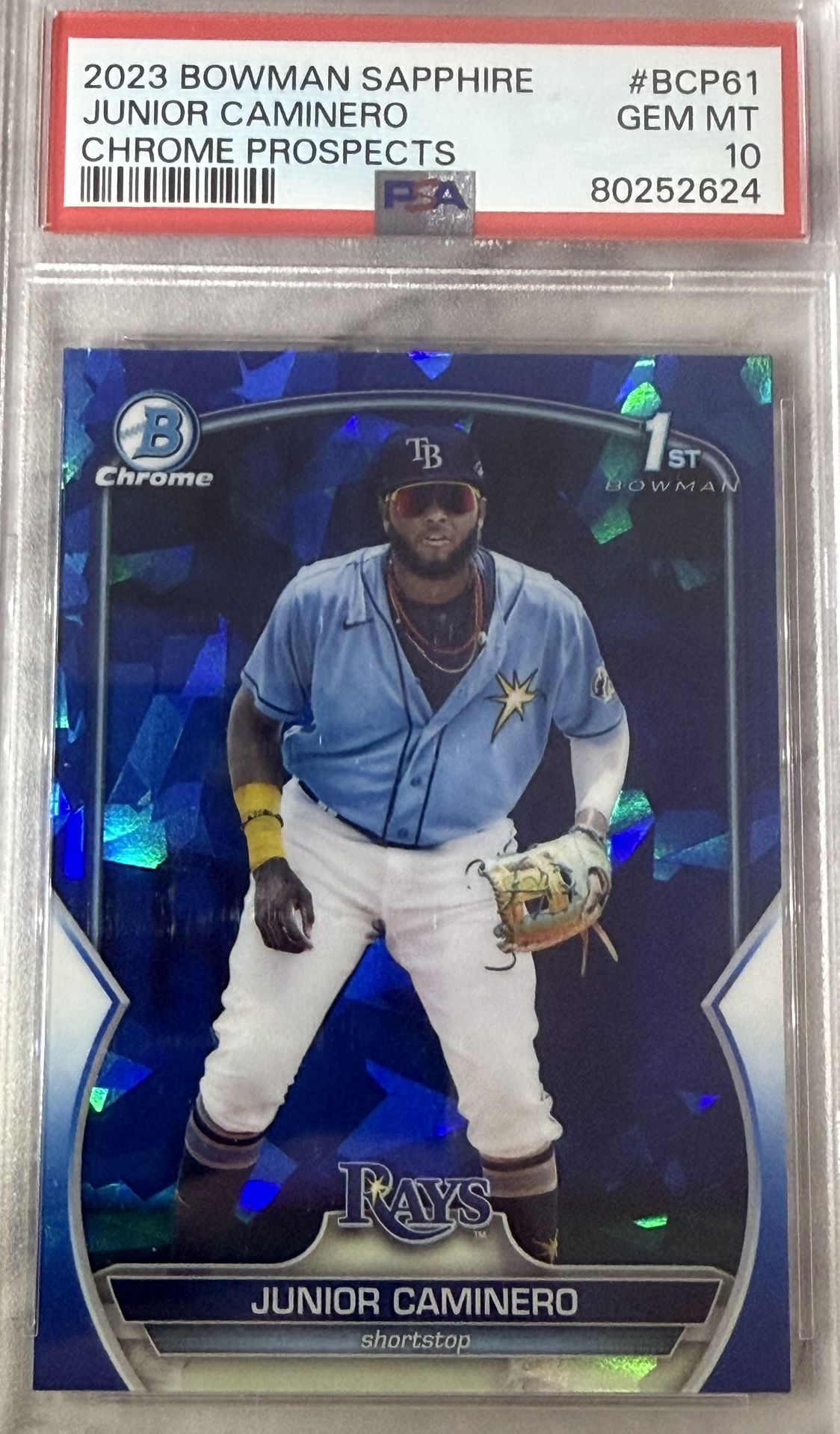 2023 Bowman Sapphire Junior Caminero PSA 10