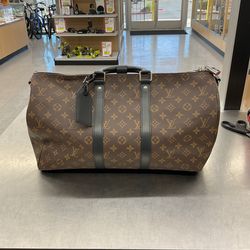 Louis Vuitton Monogram Macassar Keepall Bandouliere 45